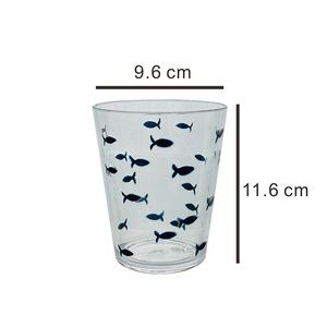 แก้วดื่มน้ำอะคริลิครูปปลาดีไซน์ - Product Image 2