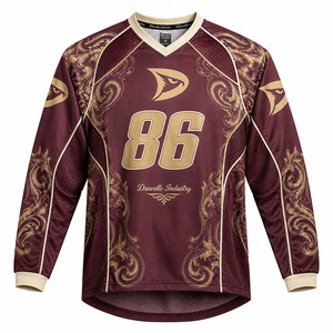 Maillot de motocross personnalisé 100% polyester micro-mesh à manches longues, chemise de course MX, sublimation, maillot de moto tout-terrain - Product Image 2