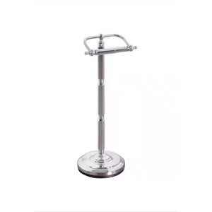 Porte-serviettes en métal doré antique avec poteau cylindrique et base ronde pour la maison, les hôtels, les salles de bain, supports et étagères de rangement - Product Image 3