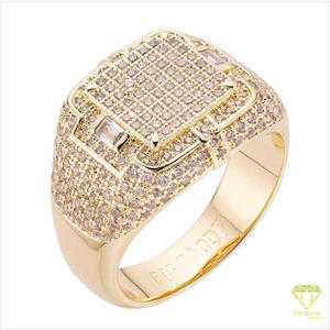 แหวนแฟชั่นเงินแท้ 925 พร้อมเพชรโมอิสซาไนต์ ดีไซน์ทันสมัยทรงสี่เหลี่ยม - Product Image 3