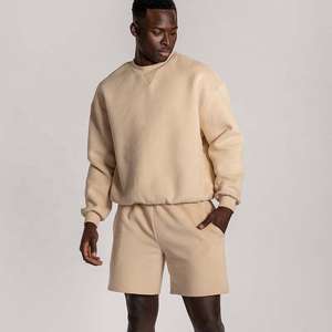 OEM 2026 Vente en gros Ensembles de shorts vierges personnalisables Streetwear pour hommes Ensemble 2 pièces sweat-shirt et short de jogging Unisexe - Product Image 6