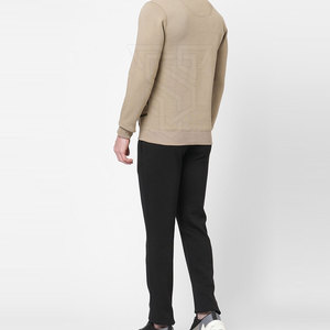 Ensemble de survêtement pour homme, 100% coton, tendance, matière épaisse et solide, respirant, ensembles d'hiver pour l'extérieur, logo personnalisé, grande taille, vente en ligne - Product Image 2