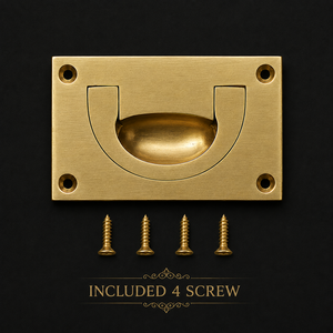 SHUBHAM Solid Brass <b>Chest</b> <b>Handle</b> – Heavy Duty Recessed Flush Pull <b>Handle</b> for Drawer, Cabinet & Furniture - Product Image 5