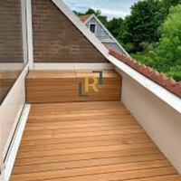 Plancher de terrasse extérieur en bois de teck Java