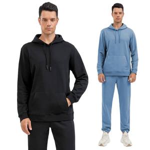 Custom Logo Slim Fit Casual Solid Winter <b>Tech</b> Fleece Tracksuit with Side Pockets Windproof Breathable 100% Cotton - Product Image 4