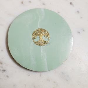 Posavasos de resina epoxi de oliva con ancla de latón, posavasos redondos con efecto de mármol de lujo y posavasos antideslizantes para el hogar, Bar, oficina y regalos - Product Image 4