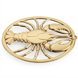 Trivet Heat-Resistant Metal Hot Plate Holder Vintage Luxury <b>Table</b> <b>Protector</b> Pot Stand for Coastal Restaurant Hotel Dining Decor - Product Image 1
