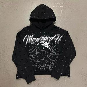 Sudadera con Capucha de Diamantes de Imitación al por Mayor, Sudadera con Capucha con Estampado de Logotipo de Diamantes Brillantes, Moda Urbana Unisex, Calidad Premium, Precio de Fábrica - Product Image 6