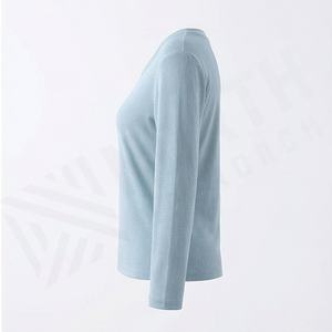 Camiseta de Mujer, Estilo Slim Fit, Tejido Satinado de Poliéster, Cuello Redondo, Manga Corta, Color Puro, Color Personalizado - Product Image 3