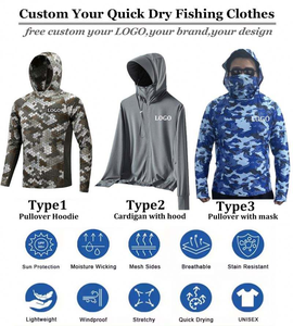 Vêtements de pêche unisexes confortables pour l'extérieur, mode, UPF 50, imperméables, protection UV, respirants, séchage rapide, sweat à capuche à manches longues - Product Image 2