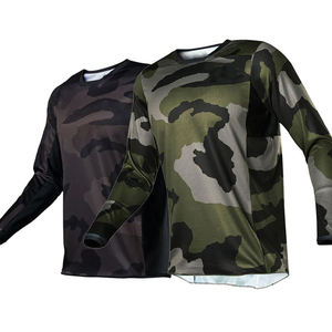 Custom Logo Printed Breathable Quick Dry Multi-Color Motocross <b>MTB</b> Downhill Cycling <b>Jerseys</b> <b>Blank</b> Camo Wholesale Men's Trail - Product Image 4