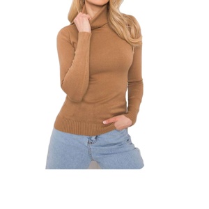 T-shirt à manches longues personnalisé pour femme, col roulé décontracté vintage, broderie unie, haut uni, grande taille 6XL, soldes de printemps, fabriqué au Bangladesh - Product Image 1