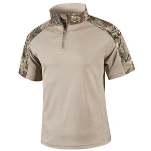 Camiseta Polo de Camuflaje para Hombre, Manga Corta, Cuello Alto, Táctica, Ligera, Deportiva, Absorbente de Humedad, para Senderismo - Product Image 1