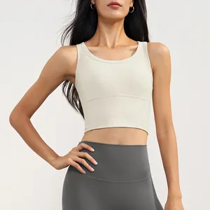 Everglide Corporation EC-WT-007 <b>Women</b> Short Scoop Neck Crop <b>Tank</b> <b>Top</b> Printed Sleeveless <b>Knitted</b> Spandex Polyester Sporty Front - Product Image 4