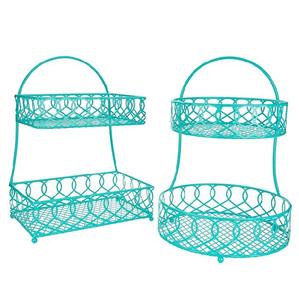 Household Azora Industries Eco-Friendly Metal Wire <b>Mesh</b> <b>Storage</b> <b>Basket</b> Handle Portable Rectangle Wrought Iron Food <b>Storage</b> - Product Image 3