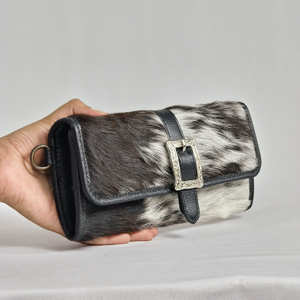 Cartera Corta Unisex de Cuero Genuino de Vaca, con Cierre a Presión Antirrobo, Estilo Vintage Hecha a Mano, para Uso Diario, Multifuncional - Product Image 1
