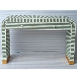 Custom Bone Inlay Console <b>Table</b> With Spacious Storage Drawers For Contemporary Home Interior Decoration - Product Image 6