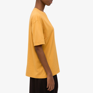 Camiseta de cuello redondo extragrande para mujer, tela de algodón suave, manga corta, holgada, informal, para el día a día. - Product Image 4