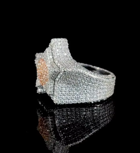 Luxury Star Shape Moissanite <b>Ring</b> Iced Out Hip Hop <b>Statement</b> <b>Ring</b> Silver Tone Broken Heart Design Jewelry Gift - Product Image 5