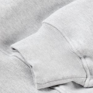 Sweat-shirt unisexe à col rond surdimensionné, 100% coton, tissu molletonné français, pull décontracté uni gris, vêtements d'automne - Product Image 4