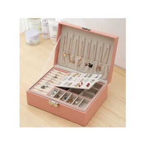 Durable Wooden Jewelry Keeper Box Made for Neat <b>Storage</b> of Personal Accessories Rings <b>Earrings</b> Necklaces Bracelets and Gifts - Product Image 1