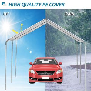 Tettoia per Auto 3x6 Metri, Robusta, Grigia, Protezione UV e Impermeabile, Design Semplice da Aprire, per Parcheggio - Product Image 6