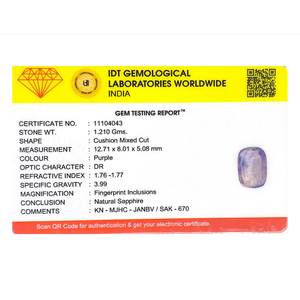 Premium Natural Oval Cut Light Purple Sapphire 6.05 Carat AA Quality Loose Gemstone for Fine Jewelry - Product Image 4
