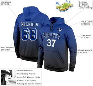 Sudadera con Capucha de Béisbol Personalizada para Invierno, Logotipo del Equipo, Nombre, Número, Impresión por Sublimación, MOQ Bajo de 2 Piezas, OEM ODM, Ropa Deportiva Personalizada - Product Image 4