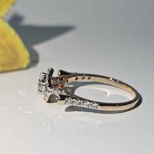 Anillo de halo con diamante cultivado en laboratorio de corte redondo brillante para mujer, solitario, oro macizo de 14K, joyería de boda, regalo para compromiso - Product Image 6