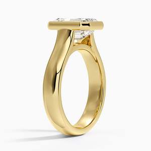 Premium 4mm Bezel Ring in Genuine 14K Yellow Gold with Exceptional Fine Jewelry Craftsmanship - Product Image 2