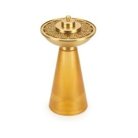 Natural White Veined <b>Marble</b> Incense Burner – Brushed Nickel Lattice <b>Mesh</b> Bakhoor Caddy - Product Image 4