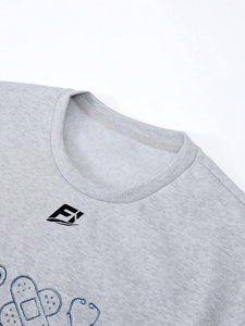เสื้อสเวตเชิ้ตคอกลมพิมพ์ลายกราฟิกสำหรับผู้หญิง แขนยาว ผ้าฟลีซนุ่ม สวมใส่สบาย สไตล์ลำลอง ทรงหลวม แฟชั่นทันสมัย สตรีทแวร์ - Product Image 3
