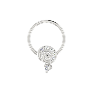 AJRETAIL Women's Classic Arrow 14K Gold Round Brilliant Cut 0.03ct <b>Nose</b> Pin - Product Image 3