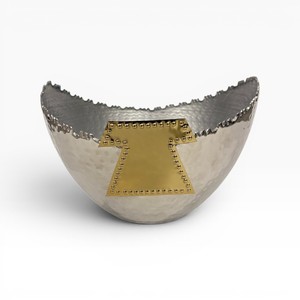 Hammered Silver Decorative Round Metal <b>Chocolate</b> Bowl Customizable <b>Chocolate</b> Accessories Supplier Custom Sizes Color Available - Product Image 1