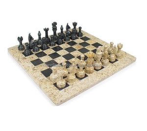 Le 2021 NOUVEAU échiquier avec marbre pièces d'échecs en marbre échiquier table pour tous les âges Offre Spéciale - Product Image 4
