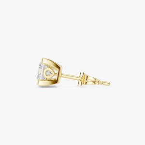 Pendientes de Diamantes Cultivados en Laboratorio con Corte Princesa de 0.85CTW, Oro Amarillo de 9K, 4 Puntas, Joyería Fina al por Mayor OEM - Product Image 6