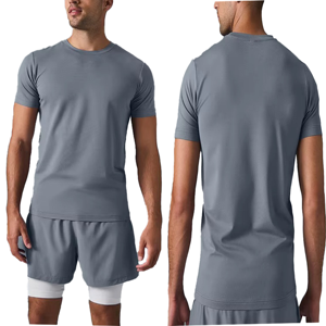 เสื้อเชิ้ตแขนสั้นลำลองสำหรับผู้ชาย วัสดุระบายอากาศได้ดี ทรงหลวม ใส่สบายทุกวัน สไตล์เรียบง่าย คอกลม เสื้อเชิ้ตสำหรับใส่ในฤดูร้อน - Product Image 6
