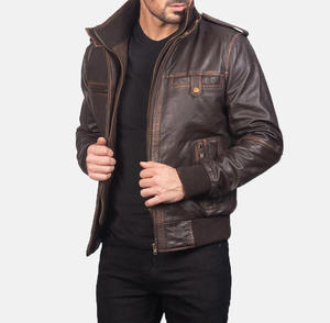Blouson Moto Homme Grande Taille Automne Hiver, Couleur Unie, Fermeture Éclair, Col Montant, en Similicuir PU Non Tissé, Style Décontracté - Product Image 3