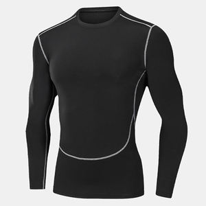 Camiseta de Compresión para Hombre, Protección UV, Transpirable, Secado Rápido, Spandex/Poliéster, Logotipo Personalizado, Gimnasio, Fitness, UPF50, Gran Venta - Product Image 2