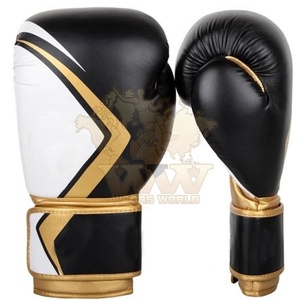 New High Quality Wears World Boxing Gloves for Training Competition PU Leather Hook Loop Closure Adjustable Wrist <b>Strap</b> Moisture - Product Image 4