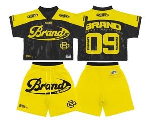 Camiseta de fútbol personalizada con estampado de sublimación de malla, estilo urbano, OEM, para hombre, con corte holgado y pantalón corto - Product Image 1