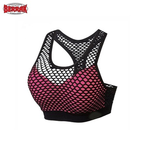 Berrak Shockproof Mesh Patchwork Fitness Yoga Bra Push Up Padded Top Anti Sweat Yoga Bra Tops Women Breathable Sportwear - Product Image 2