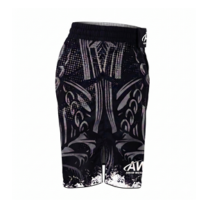 Pantalones Cortos de MMA Askar Wear Ind para Hombre, de Secado Rápido, con Estampado por Sublimación, para Artes Marciales Mixtas, Color Negro con Diseño Rojo - Product Image 2