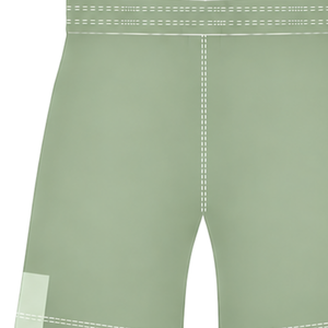 Shorts de rugby vert sauge et blanc, taille élastique avec cordon de serrage, uniforme d'équipe géométrique, personnalisable, respirant, pour l'entraînement et le sport - Product Image 4