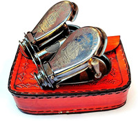 R J Beck London 1857 Brass Telescope Leather Case Vintage Antique Nautical Historical Replica Halloween Wholesale Polished
