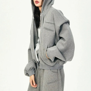 Conjunto de chándal personalizado para mujer, estilo acampanado, de felpa francesa y algodón 100% algodón, para 2025, ropa de calle - Product Image 4