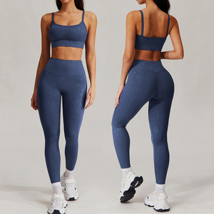 Custom Logo Women's 6-Piece Workout Set Seamless Color Block Yoga Outfits Shorts Leggings Crop Top Spandex/Nylon Quick Dry - Product Image 6
