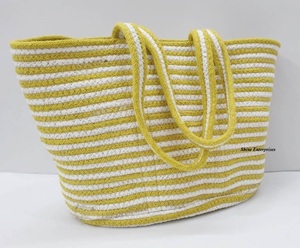 Sacs en corde de coton de qualité supérieure, durabilité et savoir-faire classiques, avec poche en coton et fermeture éclair, pour jeunes filles. - Product Image 2