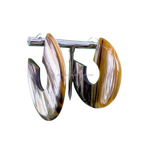 High Quality Handmade Modern Drop <b>Earrings</b> Latest Design Buffalo Horn Women's Jewelry with Customizable Options for Bulk Buyers - Product Image 6