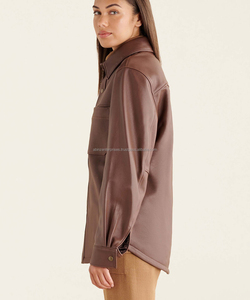 Camisa de cuero genuino para niñas Low Moq Nueva camisa de cuero de moda - Product Image 4